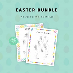 Easter Word Search Printable Bundle - Etsy Australia