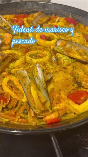 Seafood and Fish Fideuá #lasrecetasdesusana #fideua #homecooking