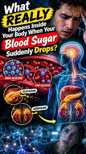 What REALLY Happens Inside Your Body When Your Blood Sugar Suddenly Drops?#Hypoglycemia #BloodSugar.