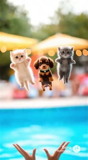 Crazy Pool Party: From Swimming Dogs to Flying Pets?!