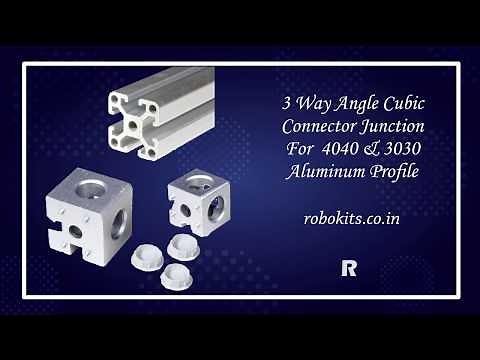 Three Way Angle Cubic Connector Junction Corner Bracket For 3030 and 4040 Series Aluminum Profile