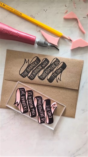 The Ribbon Return Address Stamp