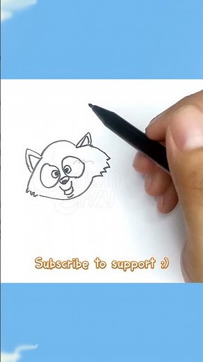 How to Draw a Racoon | Easy Drawing Tutorial for Kids | Drawing Eazy