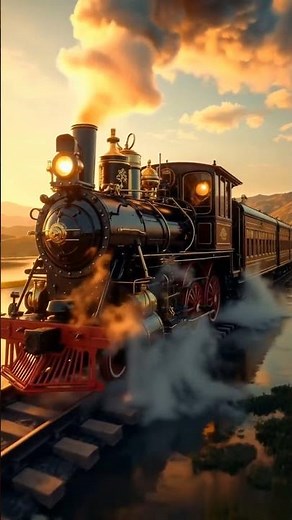 Luxury Steam Train Ride at Sunset | Ultra-Realistic 4K Cinematic Journey Through the Countryside