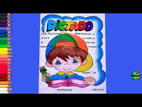 caratulas bonitos y fáciles para dictado