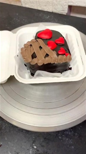 Bento heart chocolate cake recipe #shortsfeed #trending #viral #bentocake