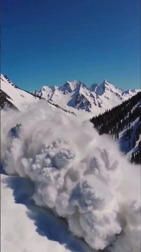 Snow Avalanche Strikes With Power