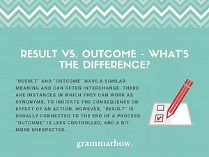 Result vs. Outcome - What's the Difference? (Examples)