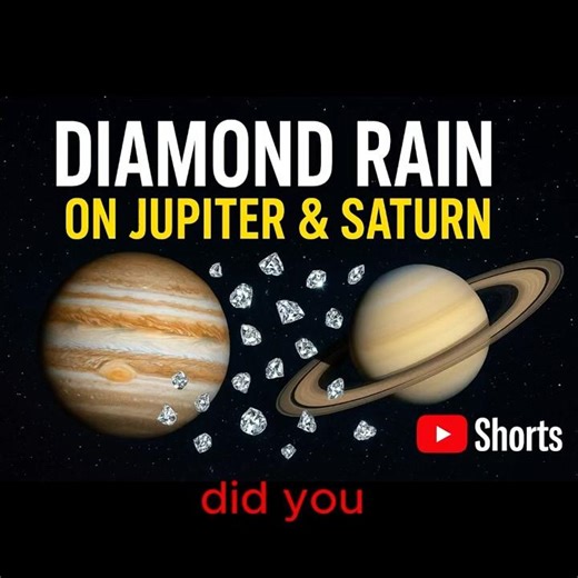 “It Literally Rains DIAMONDS on Jupiter & Saturn! 💎😱 #DidYouKnow #SpaceFacts #DiamondRain #shorts
