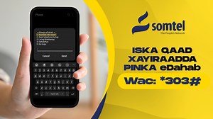 111 reactions · 22 shares | Macmiil eDahab tada Pinka maku celcelisey? Xayiraad malagaa saaray? Hadaba Adeega Cusub ee SAACID oo ay shirkadu kusoo kordhisey wuxuu kuu sahlaya inad adigu iska Qaado Xayiraada lagaa Saaray Garaac SAACID Numberkan Gaaban *303# ka dibna Xayirada Iska qaad | Somtel | Facebook