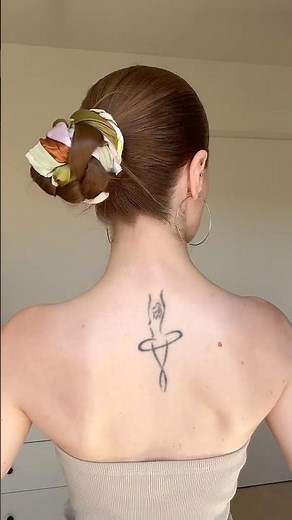 Hairstyle - chignon tressé / foulard 💚 #hairstyle #hairtutorial #hairinspiration