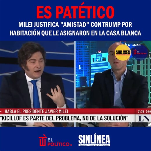 ➖ El pueblo argentino: no nos alcanzan nuestros ingresos 😔 ➖ Milei: tranquilos, #Trump me alojó en la misma habitación de Churchill 🙄 | El político