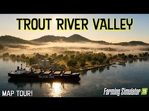 TROUT RIVER VALLEY?! NEW MOD MAP! (TOUR/REVIEW!) Farming Simulator 25