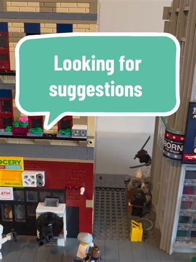 I can't decide what to put in place of this Alleyway. if you have any ideas let me know in the comments. #Lego