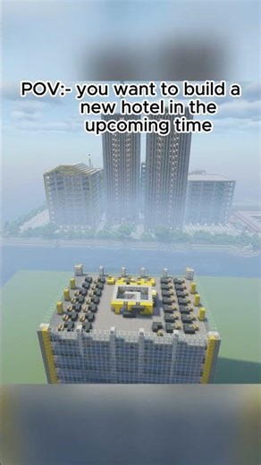 amazing hotel building tutorial in minecraft 😱 🙀 #minecraft #minecraftshorts #gaming