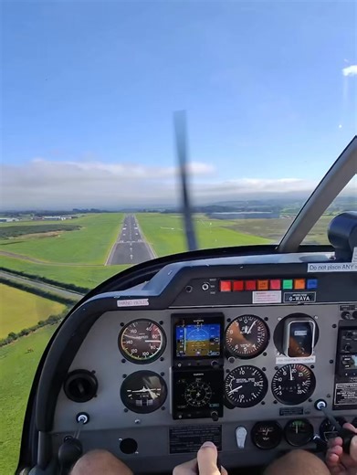 On final approach to land on runway 06 in a Robin. Big thanks to Oli for footage. #planelanding #planelandings #runways #ppltraining #pilottraining #ppl | Carlisle Flight Training