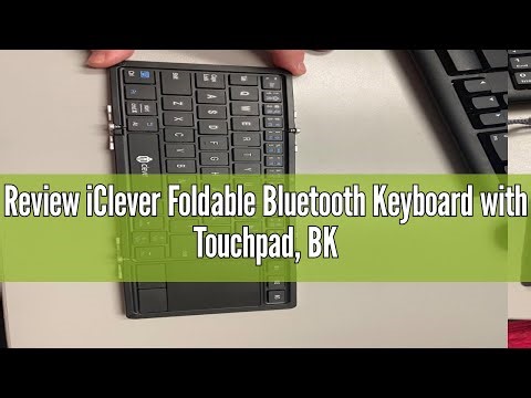 Review iClever Foldable Bluetooth Keyboard with Touchpad, BK08 Folding Wireless Portable Keyboard fo