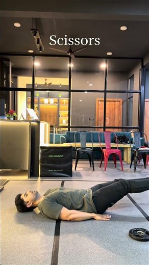 Correct form of Scissors Exercise. #fitness #motivation #gymmotivation