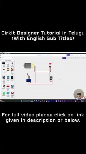#cirkit #tutorials #circuitdiagram Cirkit Designer Tutorial Part-1 (Telugu With English Subtitles)
