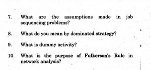 What are the assumptions made in job sequencing problems?What ... | Filo