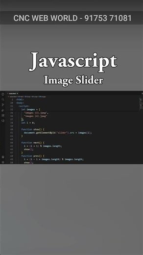 Javascript - Image Slider #frontendcourse #coding #computer