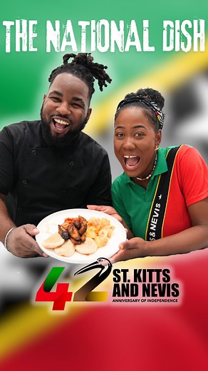 This Video Features Chef Alaric Arache and our very own Jacynthia Teshira, preparing the National Dish of St. Kitts & Nevis which is Stewed Saltfish, often served with spicy plantains, seasoned breadfruit, and coconut dumplings. This hearty and flavorful meal combines the savory elements of stewed saltfish with the sweetness of plantains and coconut dumplings, representing the rich culinary heritage of the islands. JACKIE BURN UP THE PLANTAINS!!!!!!!!!!!!!!! Full Video On Youtube #independence #