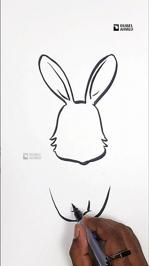Easy Rabbit Drawing Tutorial for Beginners | Cute Bunny Drawing Step by Step #CuteBunnyArt