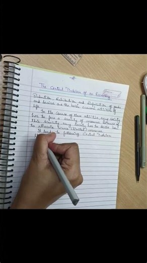 Central Problem of an Economy | Handwritten Notes | Part 1 | Class 11 Economics | CBSE