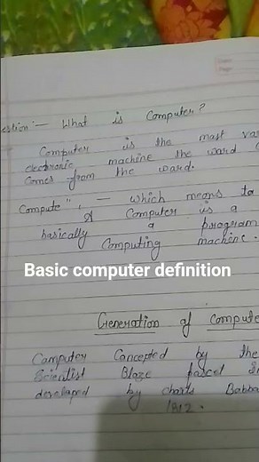 computer definition and basic