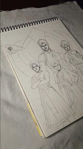 Char Sahibjade Drawing 🌸✨#art #sikhguru #charsahibzade #gurugobindsinghji