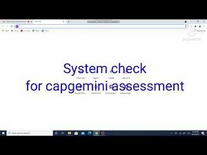 system check for capgemini final assessment | please subscribe 🔔