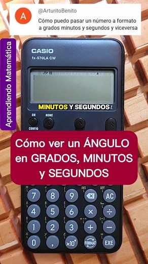 Cómo ver un ÁNGULO en GRADOS, MINUTOS y SEGUNDOS en la CALCULADORA CIENTÍFICA 🤔 Podés encontrar toda la línea CASIO en www.calculadoras.ar Instagram de Casio Argentina: https://www.instagram.com/calculadoras.ar/ | Cris Adri Perez