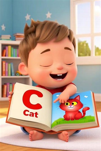 C is for Cat red red Cat | ABC Learning for Kids | Fun & Educational Video | Happy Hoppers
