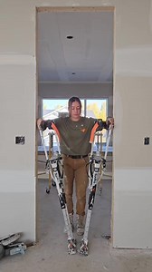 Another jump 🤭 #construction #taping #drywall #jump #stilt | Gilbert Taping