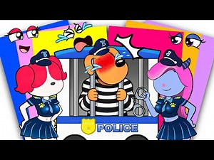 [PaperDIY] LABRADOR is Thrown Into JAIL, PAPILLON & ANTEL What Really Happened | Sticker Book