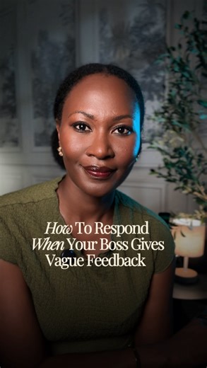 Nancy Kacungira on Instagram: "“Be more strategic.” “Have more executive presence.” That type of feedback is common but it’s not that useful; sometimes it’s a feeling that hasn’t been thought through yet. To get to the core of what’s really being said, try using these three questions to pin down evasive answers: 1. Can you give me a specific example? 2. What would ‘good’ look like here? 3. What’s the one thing I should focus on first? The next time you get feedback that feels hazy, you don’t hav