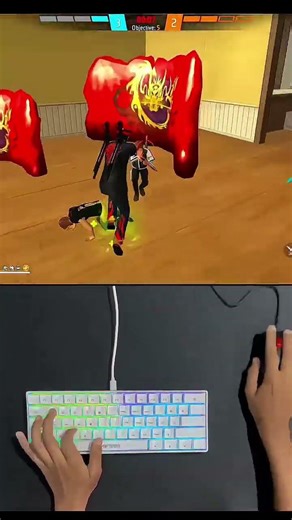 Micro- keyboard FF paly🔥 #freefiremax #sorts #youtubeshorts