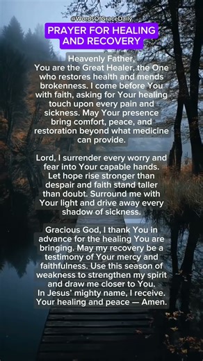 Prayer for Healing and Recovery