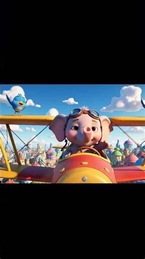 🐘✈️ Elephant Flying an Airplane! | Fun Cartoon Animals for Kids #kidsstory #babysongs