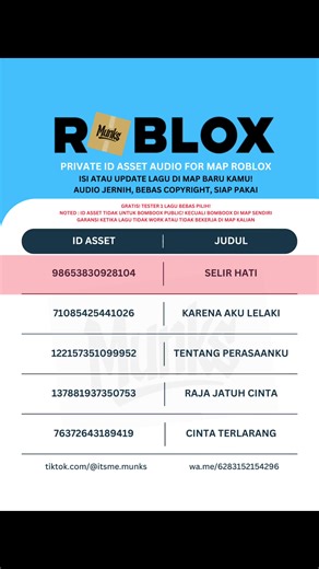 Temukan ID Asset Audio Roblox untuk Map Kamu