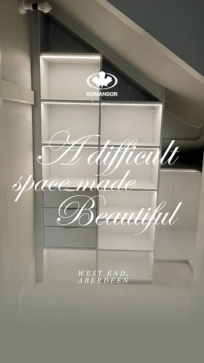 Storage that respects the space By planning for depth, height, and access, we created storage that stays tidy and easy to live with. The smallest spaces deserve the most care. Let us design around your needs. Start with a free consultation. #KomandorScotland #FittedStorage #SmallSpaceDesign #MadeToMeasure #AberdeenInteriors #WestEndAberdeen #SmartStorage #InteriorInspo #CompactLiving #BespokeInteriors | Komandor Scotland