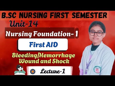 Nursing Foundation-1|Unit-14|First AID|Bleeding/Hemorrhage Wound and Shock
