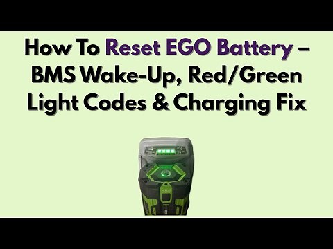 How To Reset EGO Battery – BMS Wake-Up, Red/Green Light Codes & Charging Fix