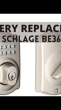 HOW TO Replace Battery on a SCHLAGE BE365 Door Bolt Lock QUICK TUTORIAL