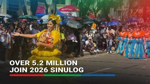 This year’s Sinulog Festival in Cebu, in honor of the 461st feast of the Santo Niño de Cebu, drew over 5.2 million spectators according to the Cebu City Disaster Risk Reduction and Management Office. The crowd spanned from morning until evening along the route, at the Basilica Minore del Santo Niño, and in areas with festival-related activities. There were 40 dancing contingents this year, 31 floats, 9 higantes, and 3 puppeteers. (Production: Annie Perez, ABS-CBN News) | ABS-CBN News