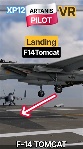 🛬🔥 X-Plane 12 VR landing carrier F-14 Tomcat by Pilot Pro gogles oculus rift S