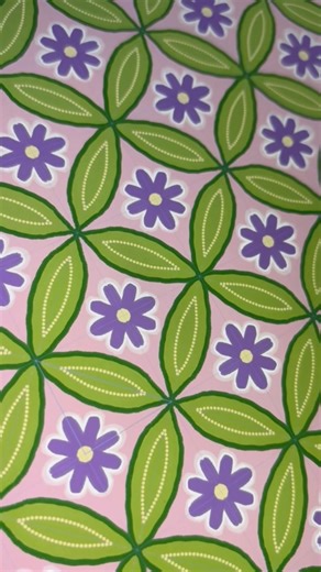 Seamless Geometric Floral Pattern Design Process 🌸 | Satisfying Repeat Pattern #patterndesign