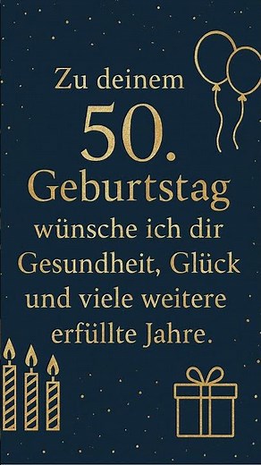 Klassische Glückwünsche 50 Geburtstag Mann