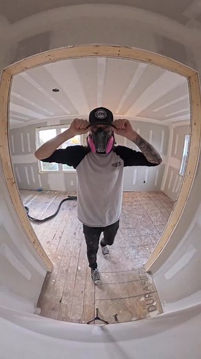 Finish sanding with the Mirka #drywall #mirka #prctaping #punkrocktaper #video #drywallfinisher #construction #gopro | PrcTaping
