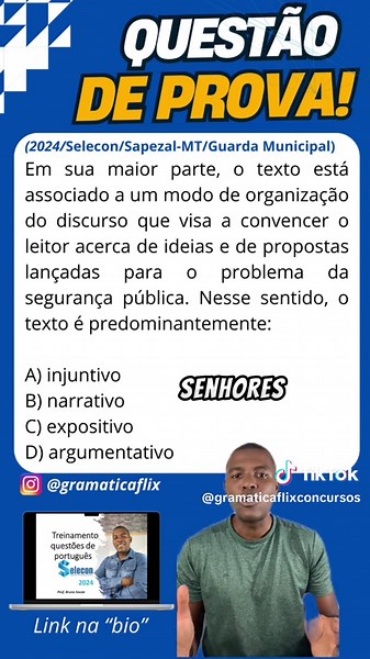 Tipos textuais: Argumentativo, Expositivo e mais